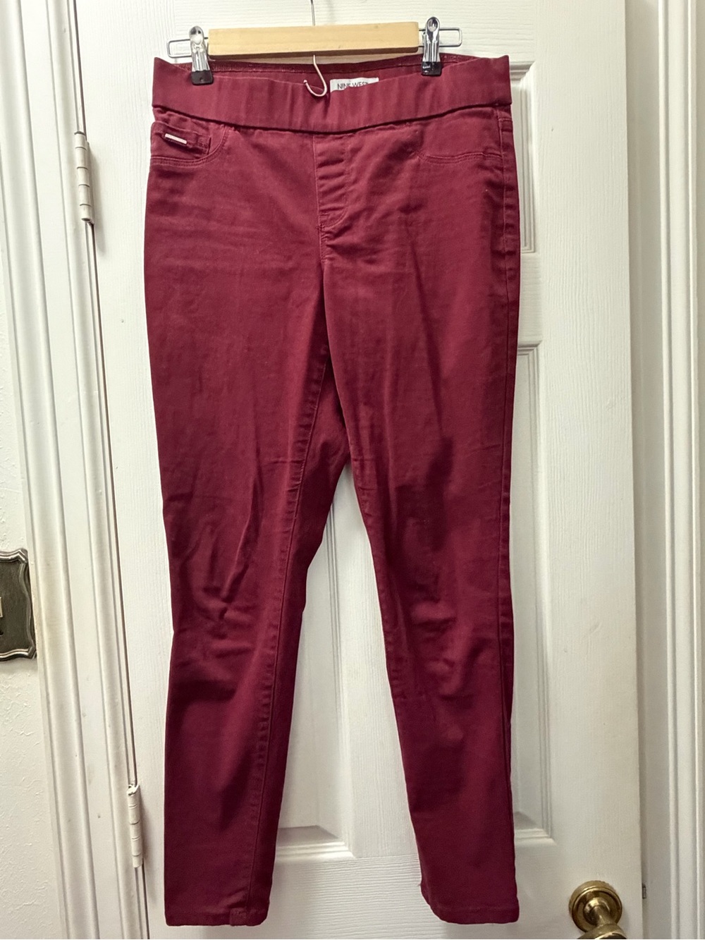 Nine West Burgundy Pull-On Skinny Jeans